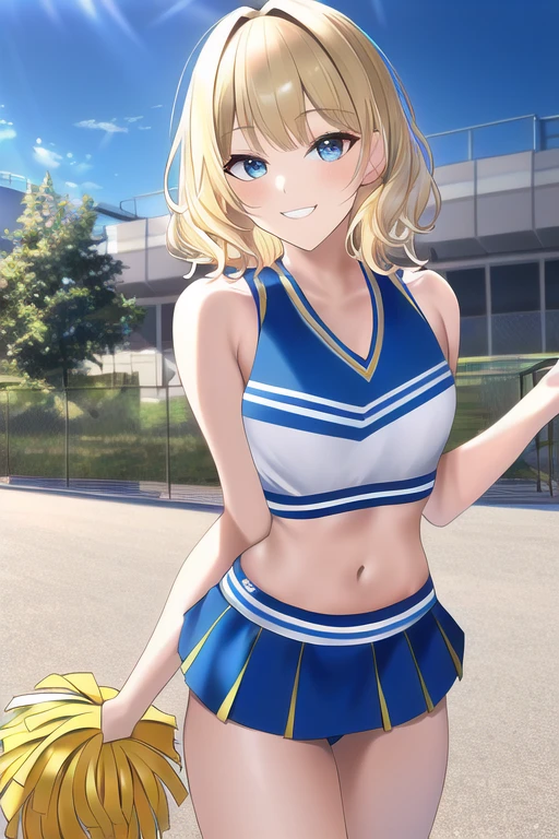 [NovelAI] Medium hair Laughing Outdoor Masterpiece Cheerleader [Illustration]